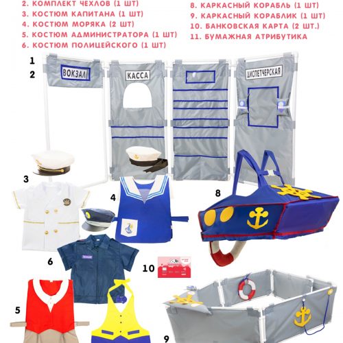 Комплект для сюжетно-ролевой игры Путешествие на корабле