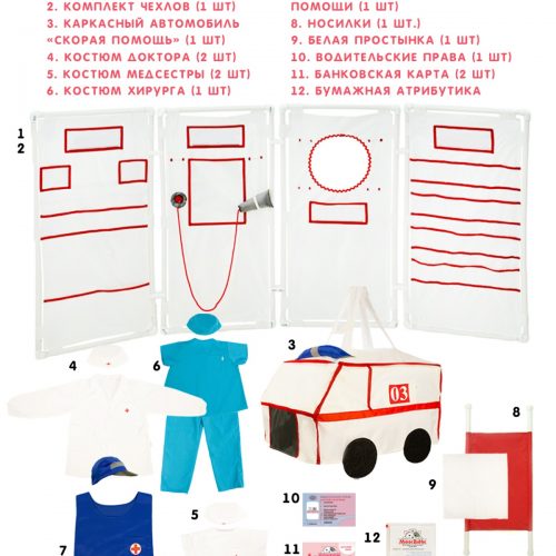 Комплект для сюжетно-ролевой игры «Скорая помощь» («Больница»)